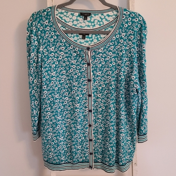 Talbots X Floral Cardigan Sweater Set 